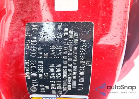 2011 Kia Sedona Lx from USA, damaged, VIN KNDMG4C78B6365524